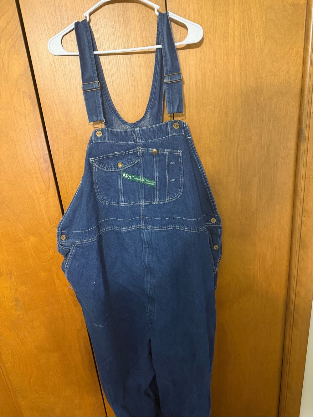KEY BRAND Dark Blue Denim Overalls